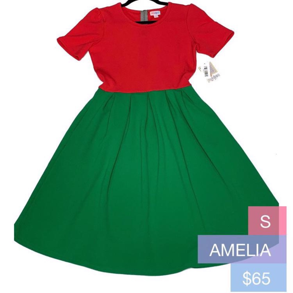 LuLaRoe Amelia Dress Spring NWT Watermelon Small